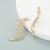 ins  occidental style personality gold angel Ear clip earrings woman Alloy embed Rhinestone ear stud