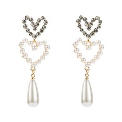 Korean style Ladies wind fashion long style atmospheric Pearl earrings woman A..