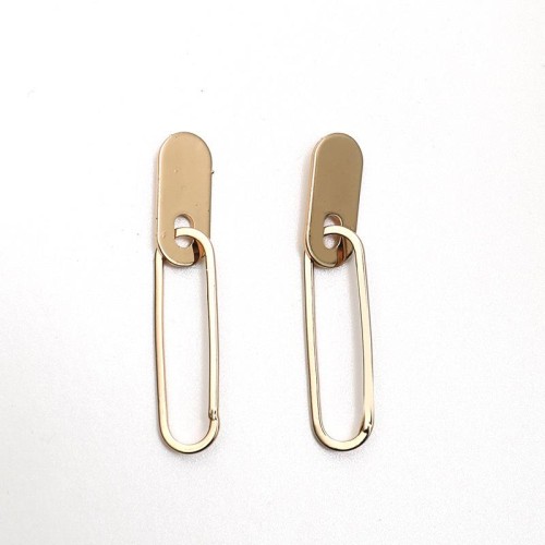 fashion brief personalityins wind long style thin earrings Japan and Korea Metal exaggerating pendant earr