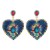 occidental style  lady retro palace heart-shaped diamond earrings creative temperament ear stud