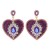 occidental style  lady retro palace heart-shaped diamond earrings creative temperament ear stud
