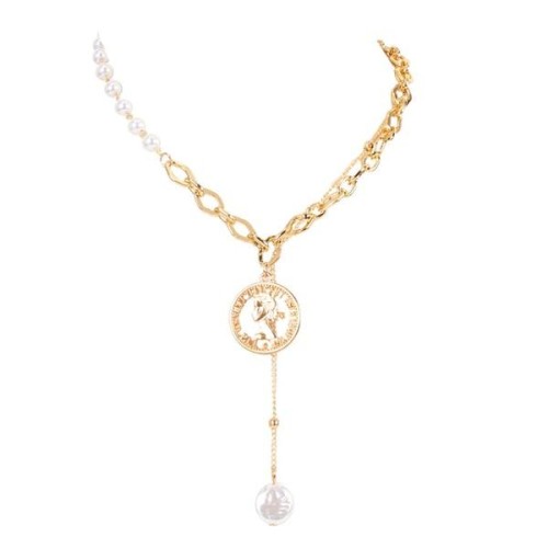 Korea wind temperament necklace   Alloy cirque hollow human Head pendant occidental style
