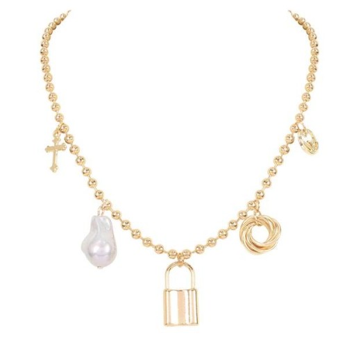 occidental style brief Alloy cross pendant necklace  gold necklace woman