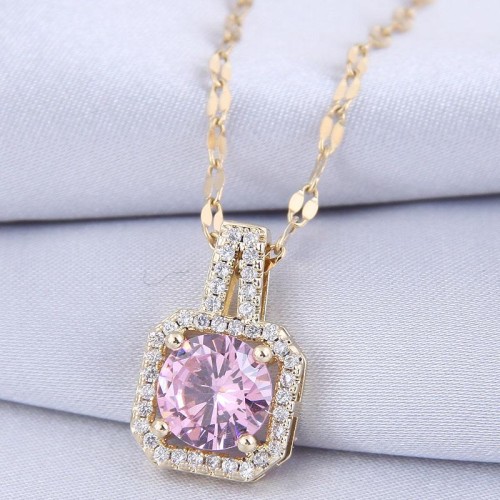 fine  occidental style fashion   concise square zircon personality woman necklace