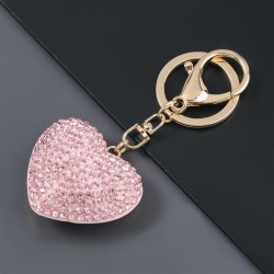 Korean style fashion Alloy diamond heart-shaped key buckle key circle buckle b..