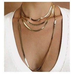 occidental styleins wind necklace   retro brief temperament Alloy multilayer g..