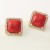  occidental style fashion  brief personality geometry ear stud Earring square diamond resin earrings