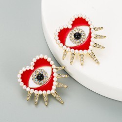 occidental styleins wind  fashion exaggerating diamond enamel Pearl heart-shap..