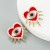 occidental styleins wind  fashion exaggerating diamond enamel Pearl heart-shaped eyes earrings woman retro Earring