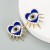 occidental styleins wind  fashion exaggerating diamond enamel Pearl heart-shaped eyes earrings woman retro Earring