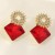  occidental style fashion  brief personality geometry ear stud Earring square diamond earrings woman