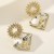  occidental style fashion  brief personality geometry ear stud Earring square diamond earrings woman