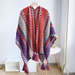 ethnic style shawl scarf travel shawl thick wind