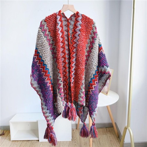 ethnic style shawl scarf travel shawl thick wind