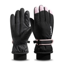 Winter warm skiing glove woman outdoor sports Non-slip velvet thick wind cotto..
