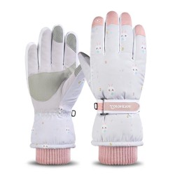 Winter glove skiing warm glove velvet thick velvet leather Non-slip wear-resis..