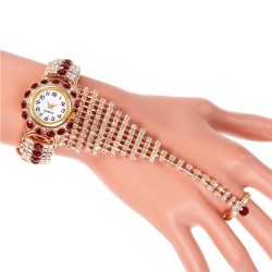 horasan trend lady fully-jewelled chain watch fashion lady wrist-watches