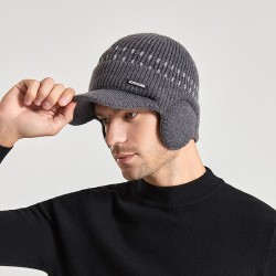 Winter velvet man hedging baseball cap Outdoor warm knitting woolen