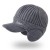 Winter velvet man hedging baseball cap Outdoor warm knitting woolen