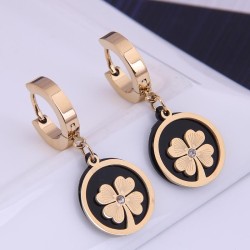fine Korean style fashion sweetOL four clover all-Purpose titanium steel perso..