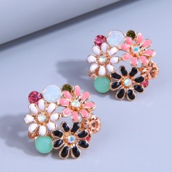 fine fashion conciseOL sweet wealth flowers temperament woman ear stud