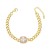  occidental style brief bracelet  bronze embed color zircon bracelet chainbrg