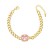  occidental style brief bracelet  bronze embed color zircon bracelet chainbrg