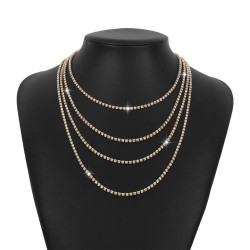  long style  claw chain Rhinestone geometry necklace chain