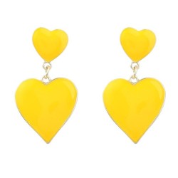 fashion brief personality multilayer heart-shaped Alloy enamel earrings woman ..