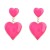 fashion brief personality multilayer heart-shaped Alloy enamel earrings woman occidental style temperament ear