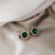 silver samll fashion style Round ear stud pure color crystal zircon brief earrings Earring