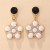  occidental style brief Rhinestone circle ear stud twining Pearl earrings woman earring samll fashion woman Ea