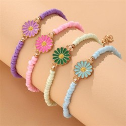  Bohemian style set day sun flower beads bracelet set
