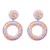 summer weave multilayer Round earrings woman occidental style temperament geometry Earringearrings