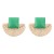 summer square half Round weave geometry earrings woman occidental style temperament ear stud
