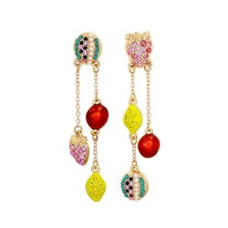 tassel ear stud woman personality lovely fruits woman samll earrings