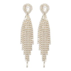 occidental style  exaggerating temperament tassel Rhinestone earrings drop dia..
