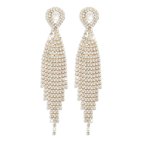 occidental style  exaggerating temperament tassel Rhinestone earrings drop diamond samll wind earring