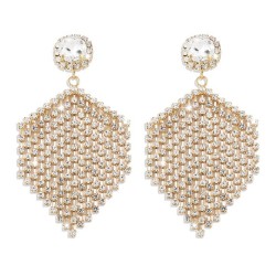 occidental style temperament claw chain Rhinestone tassel earrings  wind style..