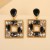 occidental style trend creative geometry exaggerating square Rhinestone earrings woman  personality crystal earri
