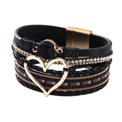 occidental style bracelet woman Bohemia love Rhinestone bangle girl student gift