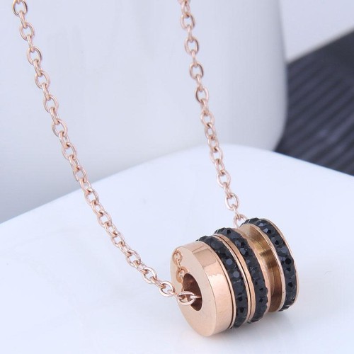 fashion sweetOL concise flash diamond samll titanium steel personality woman necklace