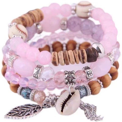 fashion trend concise all-Purpose leaves tassel gorgeous multilayer temperament bracelet