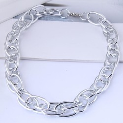 occidental style fashion  concise Metal chain temperament short style necklace