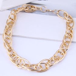 occidental style fashion  concise Metal chain temperament short style necklace