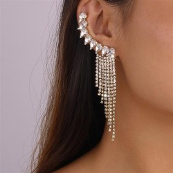 occidental style exaggerating fashion Earring  Rhinestone tassel geometry claw..