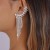 occidental style exaggerating fashion Earring  Rhinestone tassel geometry claw chain earrings samll Ear clip