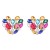 earrings super claw chain series Alloy diamond heart-shaped earrings woman occidental style fully-jewell