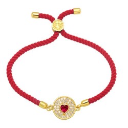 occidental style Bohemian style rope bracelet retro colorful diamond zircon hi..