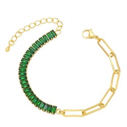  woman  fashion personality chain splice long square zircon fully-jewelled bra..